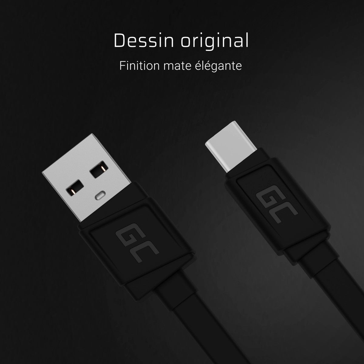 Green Cell KABGC03 câble USB 0,25 m USB A USB C Noir