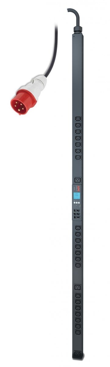 APC Metered-by-Outlet Rack PDU 2G Rack AC 400V 3-phase RS-232 output connectors 24 0U 1.8m cord Black