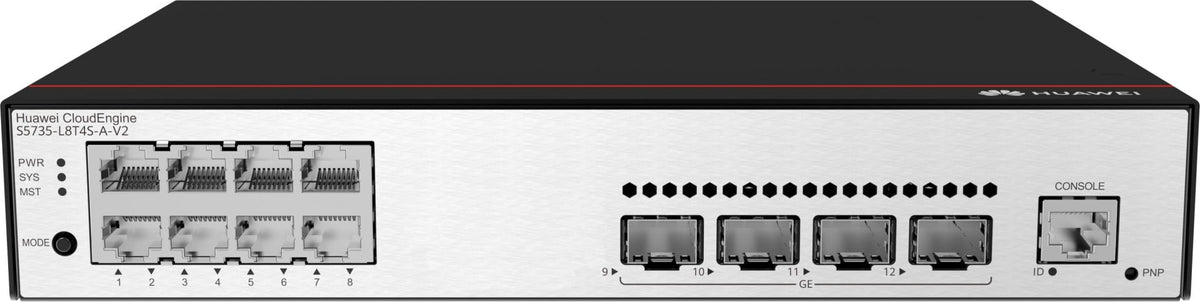 HUAWEI S5735-L8T4S-A-V2 8x10/100/1000BASE-T Ports 4xGE SFP Ports AC Power