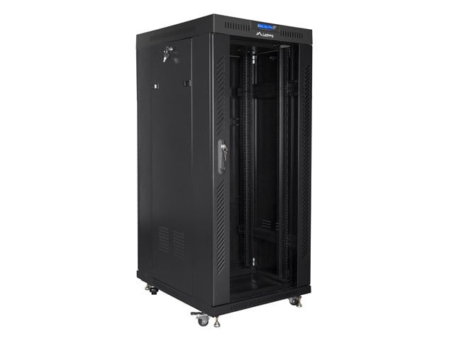 Lanberg FF01-6827-12BL - Rack autonome - 27U - 800 kg - Verrouillage des touches - Rails de rack - Pieds réglables