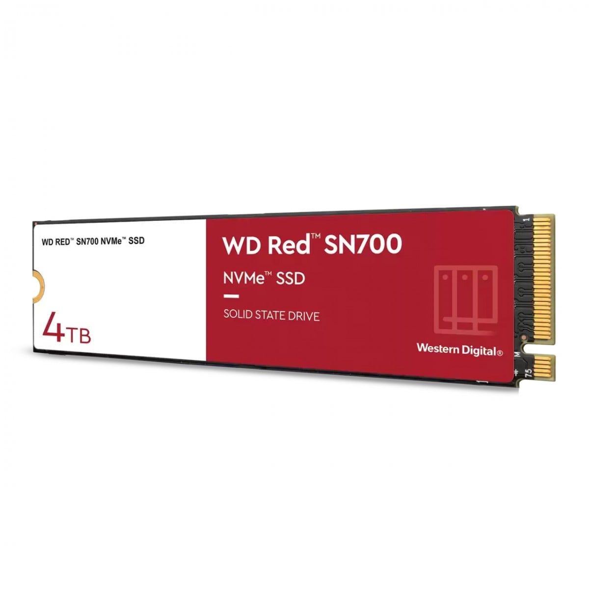 WD Red SSD SN700 NVMe 4To M.2 2280 PCIe Gen3 8Gb/s internal drive for NAS devices POWERED BY SANDISK