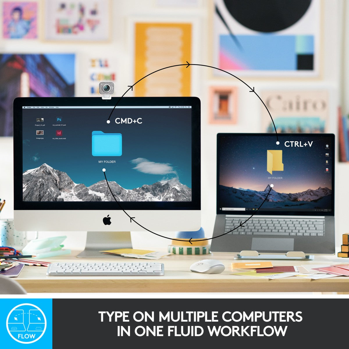 Logitech Master MX Keys Mini clavier Bureau RF sans fil + Bluetooth QWERTY Anglais Rose