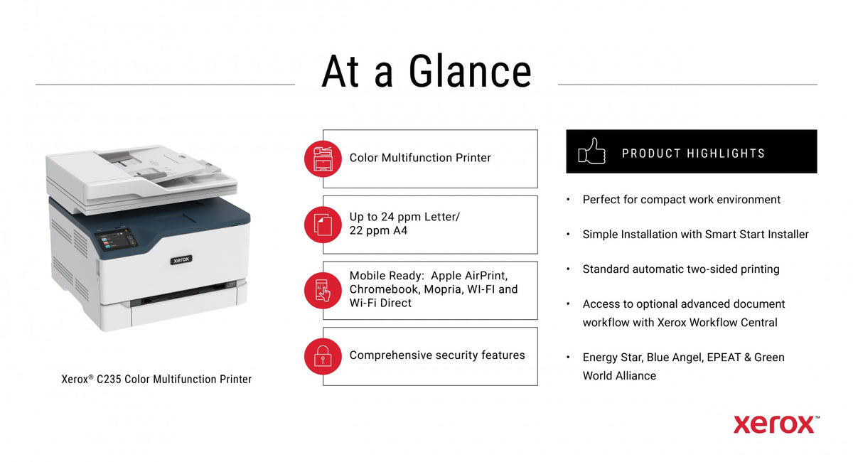 XEROX C235 COLOR MULTIFUNCTION PRINTER