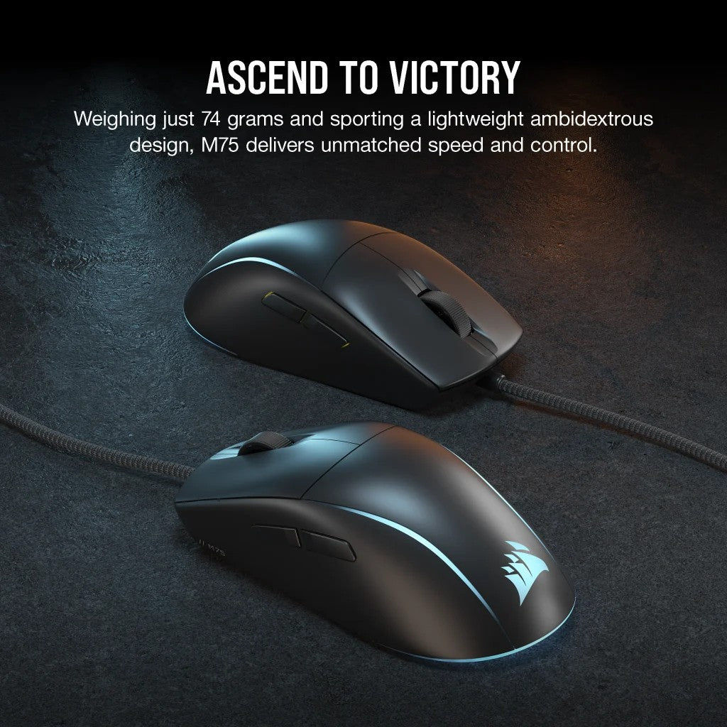 Souris RGB Corsair M75 légere Gaming USB Type-A optique 26000 DPI