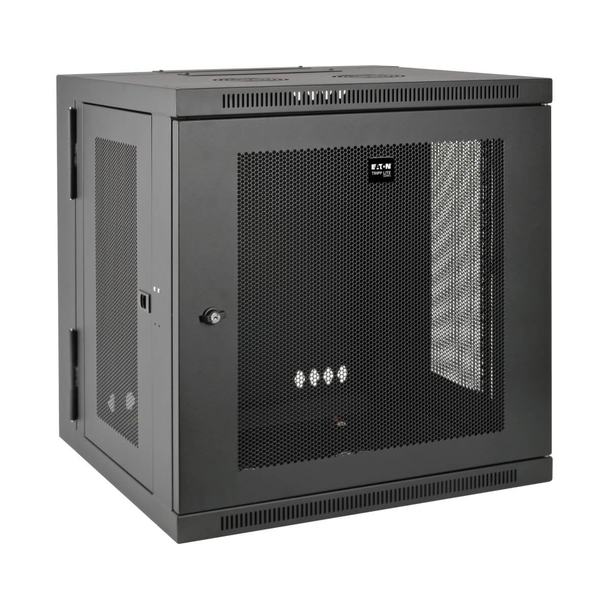 EATON TRIPPLITE 12U Wall Mount Rack Enclosure Server Cabinet Swinging Hinged Door Deep Rack cabinet wall mountable Black 12U 19