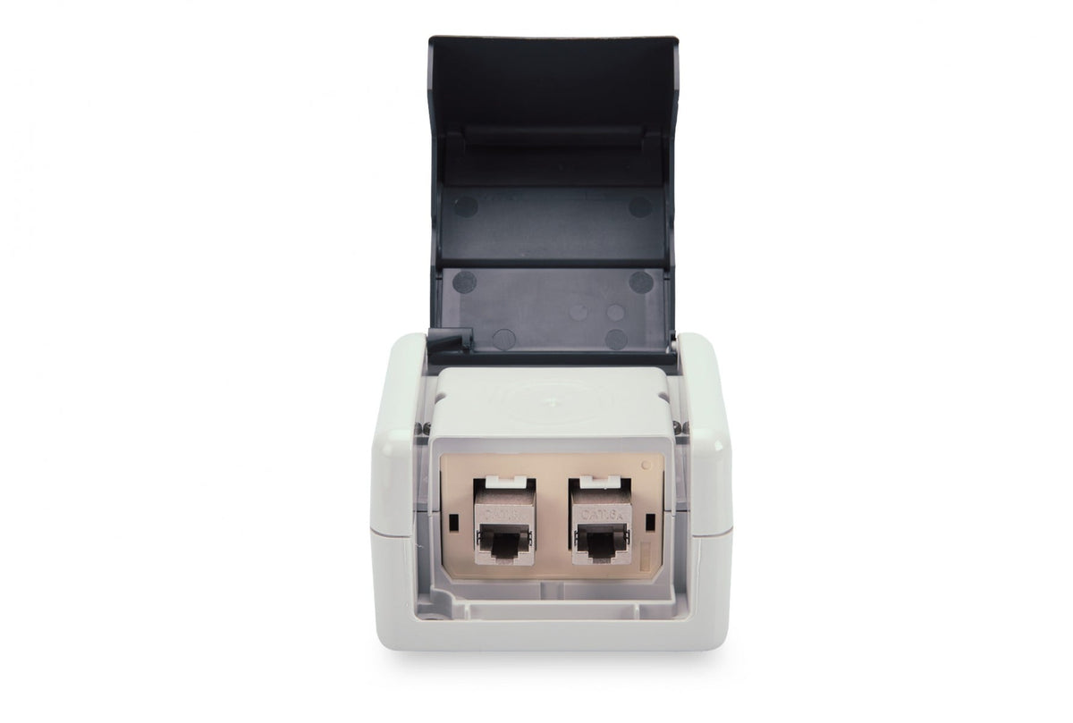 Digitus DN-93844-OD-2 boitier de prise de courant RJ-45 Noir, Gris