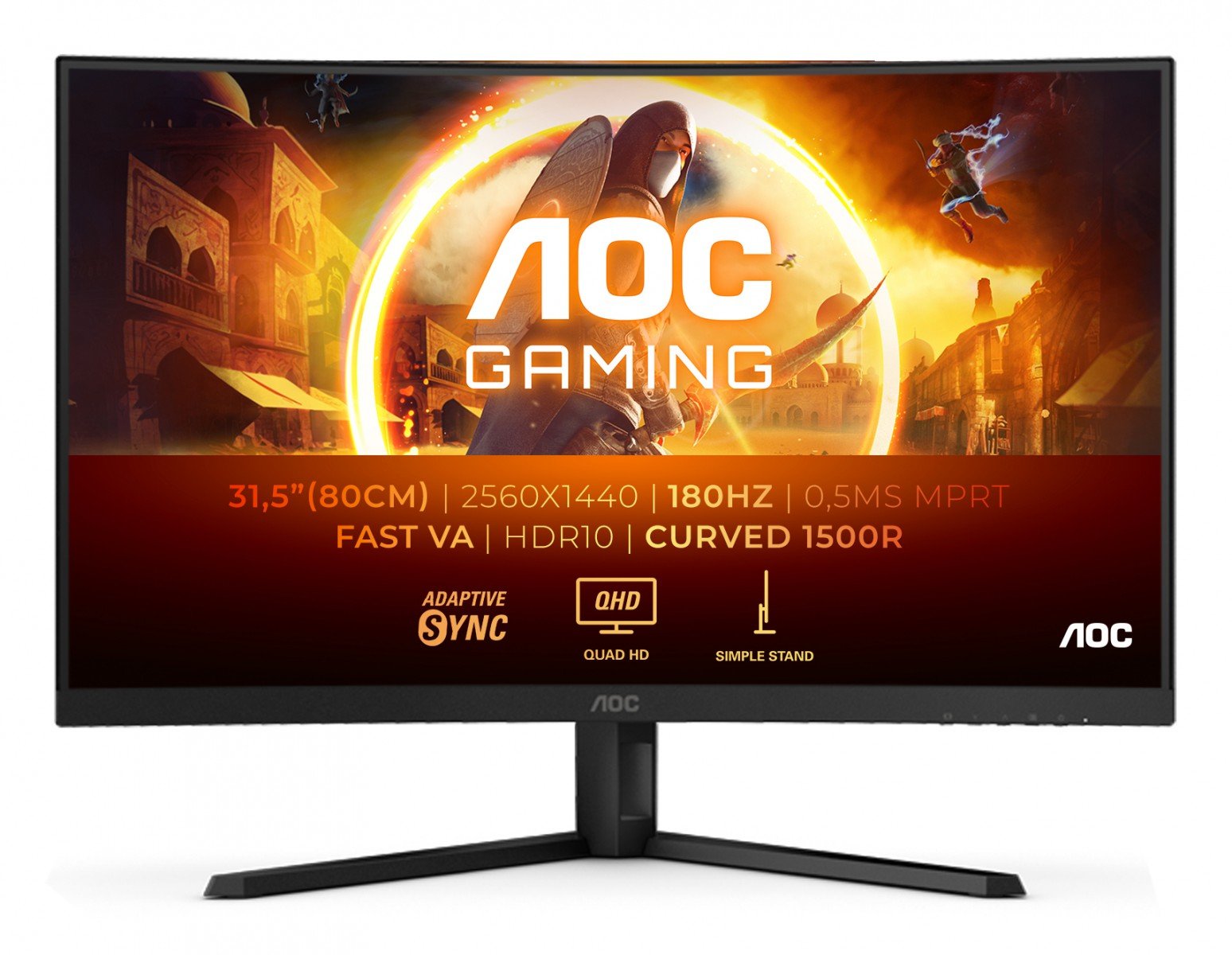 AOC CQ32G4VE 31.5p Curved 2560x1440 0.5ms HDMI DP Black/Grey