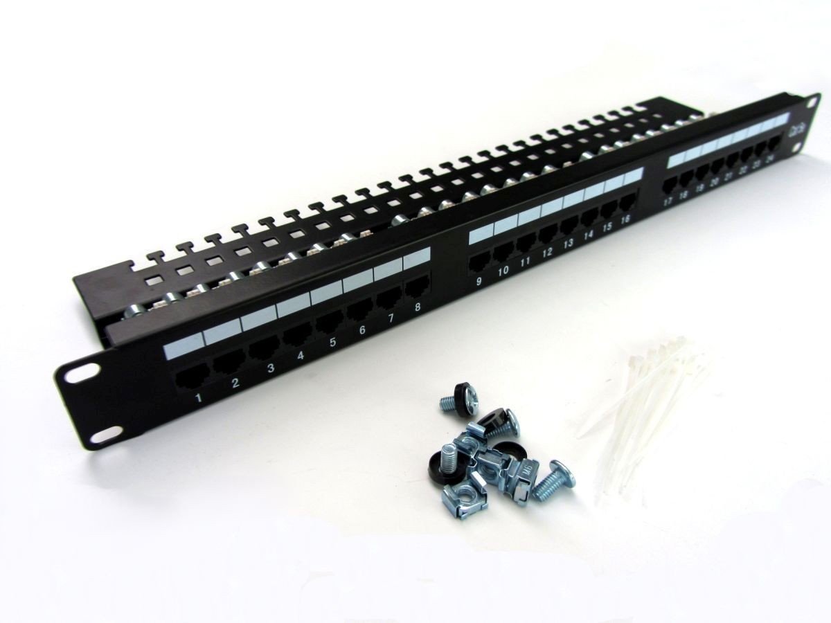 "Patch panel Digitus 19"" 24-port UTP kat. 5E"