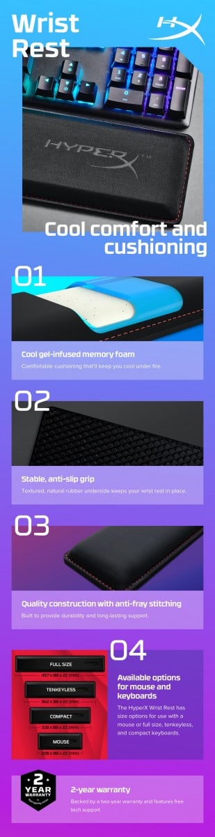 HyperX Wrist Rest - Keyboard Full Size