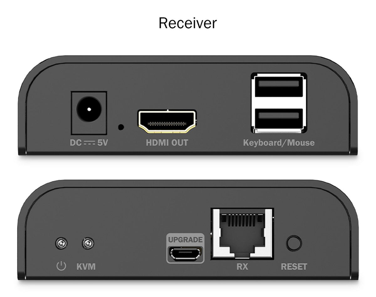Extenseur HDMI Cat.6 4K/60Hz avec KVM USB 2.0 sur IP 1G jusqu'a 120m/200m, max. 253 récepteurs, écran tactile - ensemble