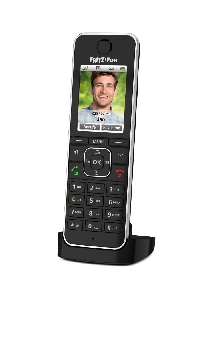 FRITZ!Fon 20002964 C6 Black Téléphone DECT Identification de l'appelant Noir