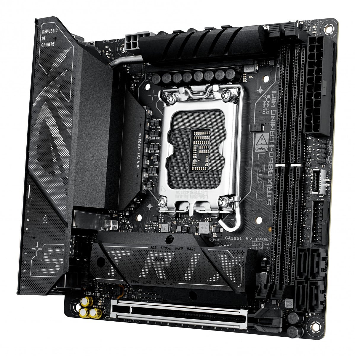 ASUS ROG STRIX B860-I GAMING WIFI LGA1851 DDR5 mini ITX MB 1xHDMI 1xDP 1xThunderBolt 2xM.2 4xSATA