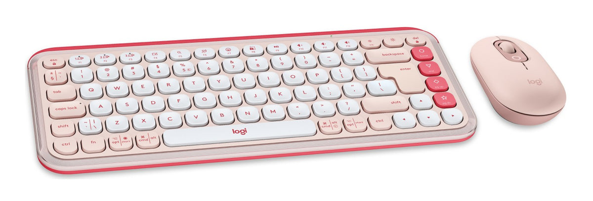 Logitech 920-013142 POP Icon Combo Souris et Clavier Rose