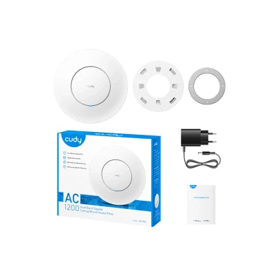 Cudy AP1300 867 Mbit/s Blanc Connexion Ethernet, supportant l'alimentation via ce port (PoE)