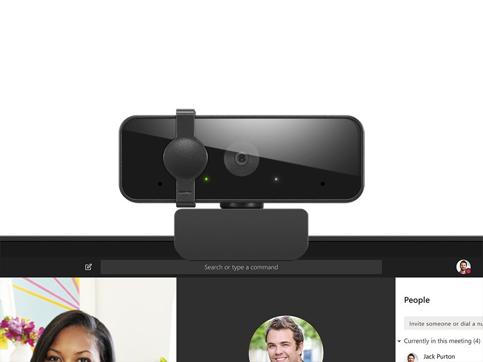 LENOVO Essential Webcam colour 1920 x 1080 1080p audio USB 2.0 MJPEG YUY2 DC 5 V
