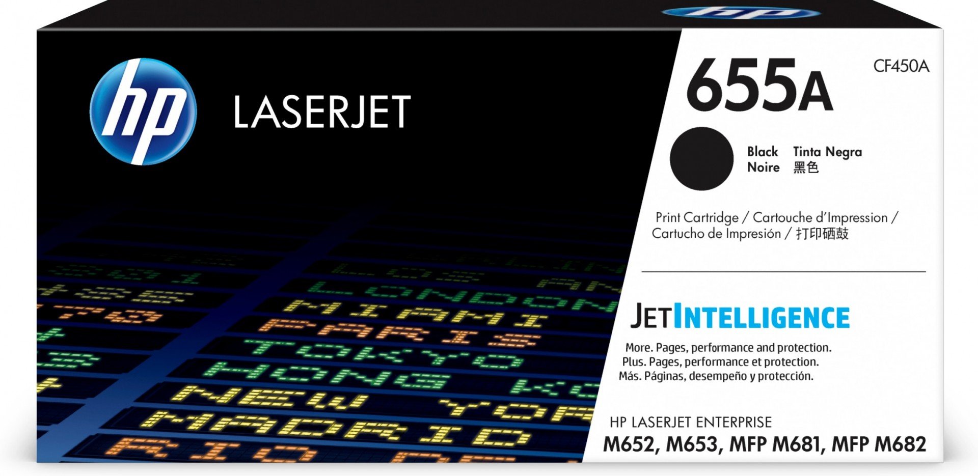 HP 655A original LaserJet Toner cartridge CF450A Black