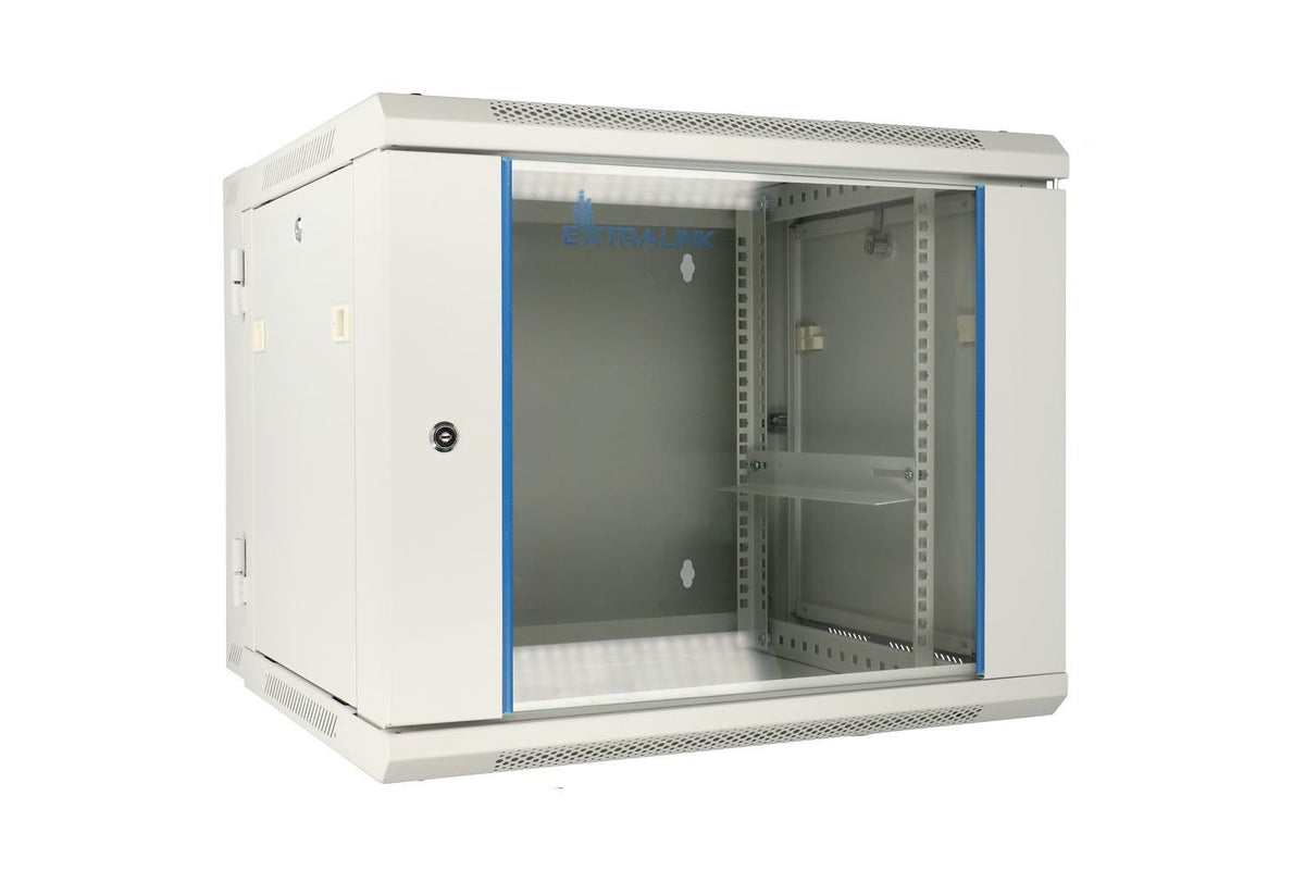 Extralink 9U 600X600 AZH WALL-MOUNTED RACKMOUNT CABINET SWING TYPE GRAY Rack monté sur le mur Gris