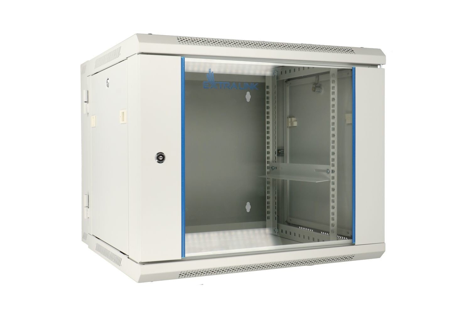 Extralink 9U 600X600 AZH WALL-MOUNTED RACKMOUNT CABINET SWING TYPE GRAY Rack monté sur le mur Gris