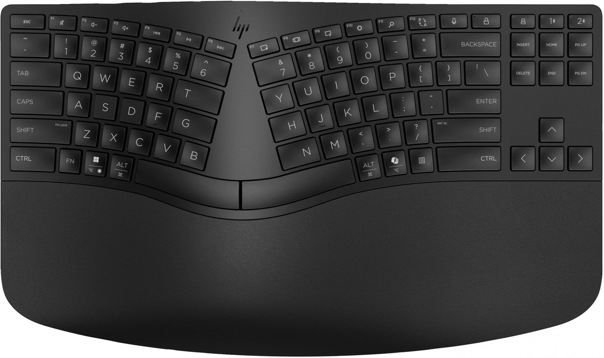 Clavier sans fil HP 965 ergonomique - récepteur USB + Bluetooth - noir QWERTY (7E756AA#ABB)