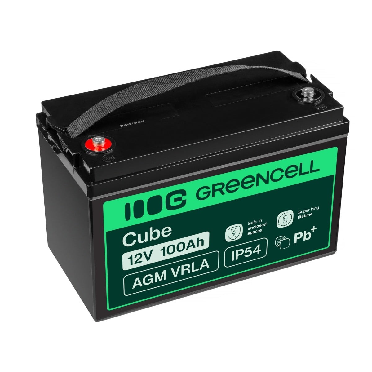 Green Cell AGM30 - 100 mAh - Sealed Lead Acid (VRLA) - 12 V - Noir
