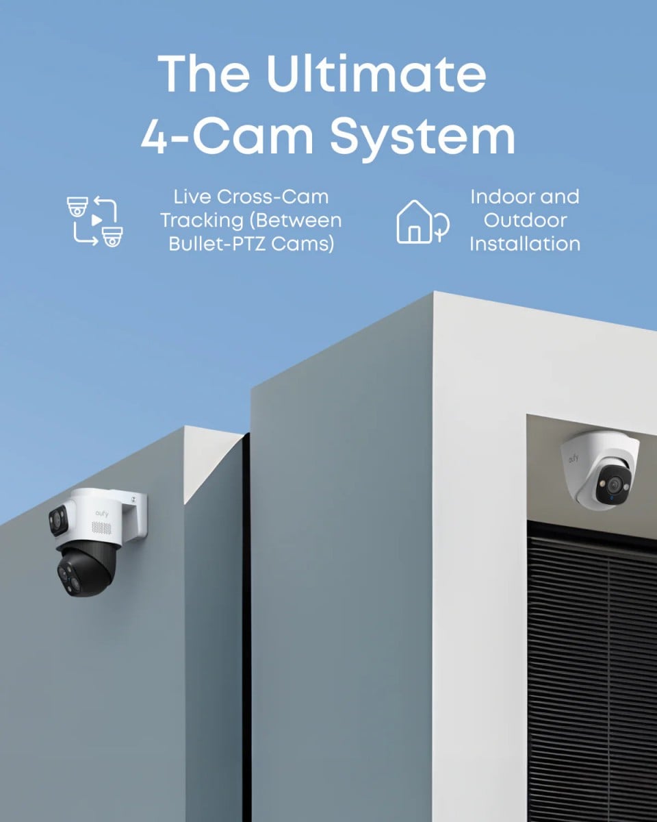 Eufy NVR Security System S4 Max Noir, Gris, Blanc
