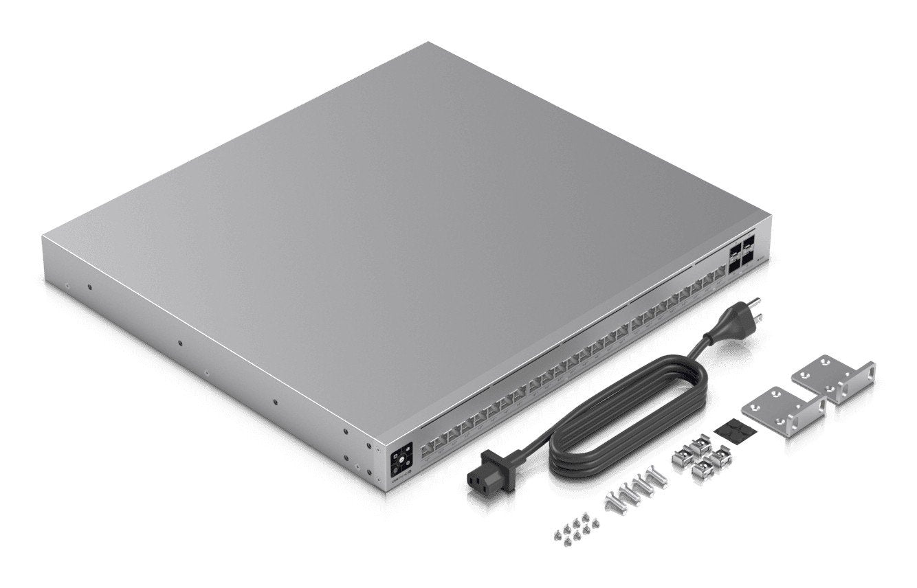 Ubiquiti UniFi Pro HD 24 PoE Géré L2/L3 2.5G Ethernet (100/1000/2500) Connexion Ethernet, supportant l'alimentation via ce port (PoE) 1U Gris