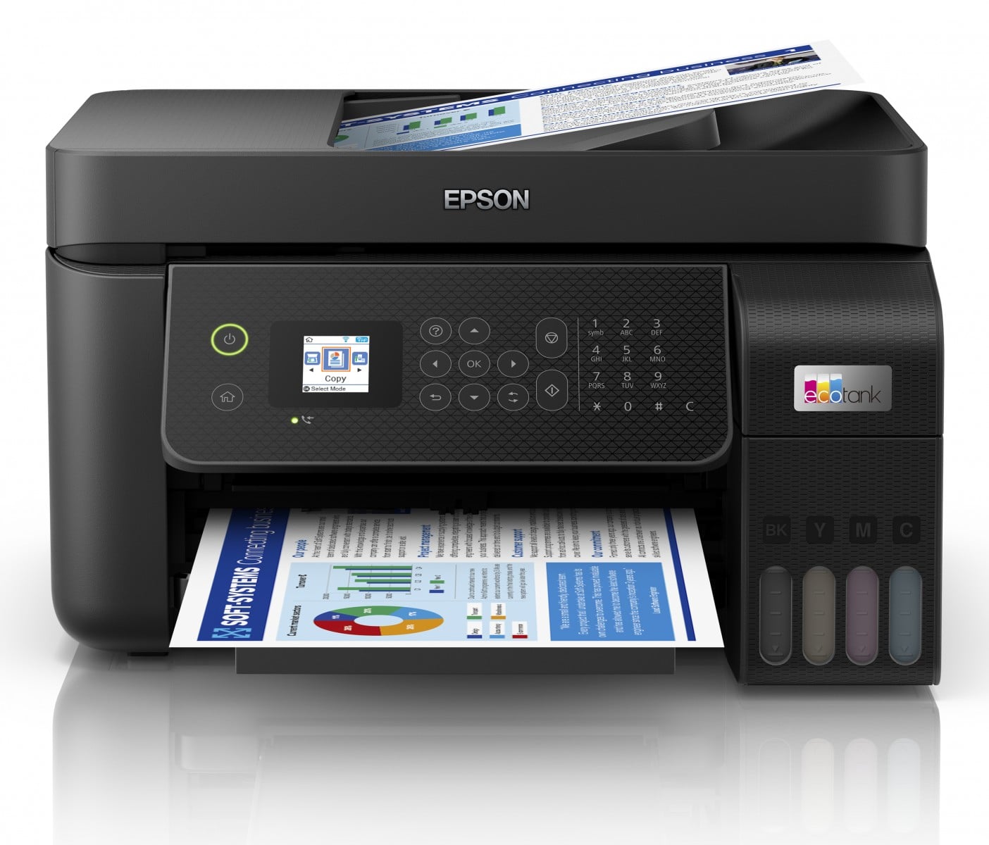 EPSON EcoTank ET-4800 MFP colour inkjet refillable A4 10ppm Print 100sheets USB LAN Wi-Fi Black