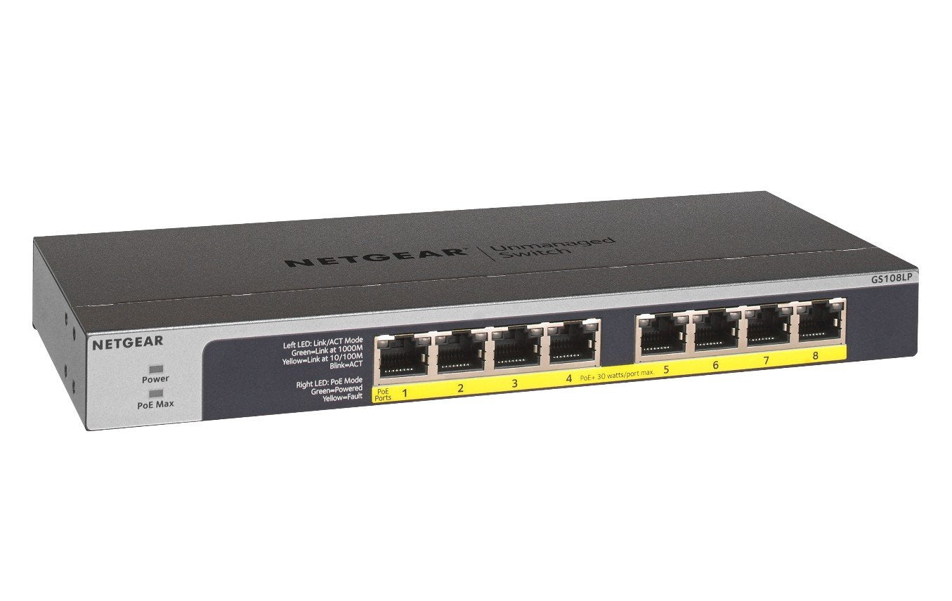 8PT POE/POE+GIGABIT UNMANAGED SWCH