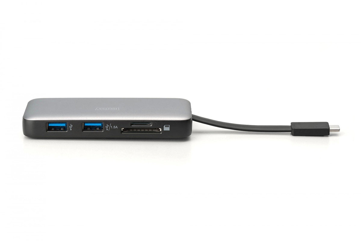 Station d'accueil de voyage USB-C 7 ports, max. 4K/60Hz avec HDR, HDMI, USB-A 3.2 Gen1, Ethernet Gigabit SD/Micro SD, PD 100W
