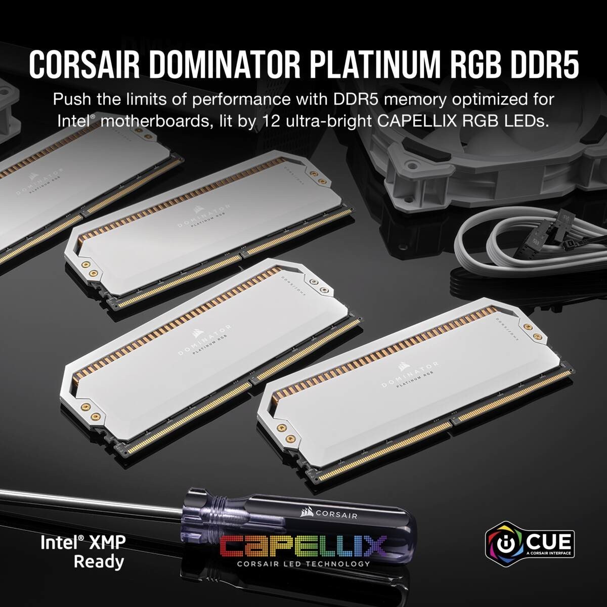 Module de mémoire Corsair Dominator CMT64GX5M2B5200C40W 64 Go 2 x 32 Go DDR5