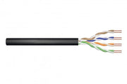 CAT 5e U-UTP outdoor installation cable, 100 MHz Fca (PVC), AWG 24/1, 100 m paper box, sx, black