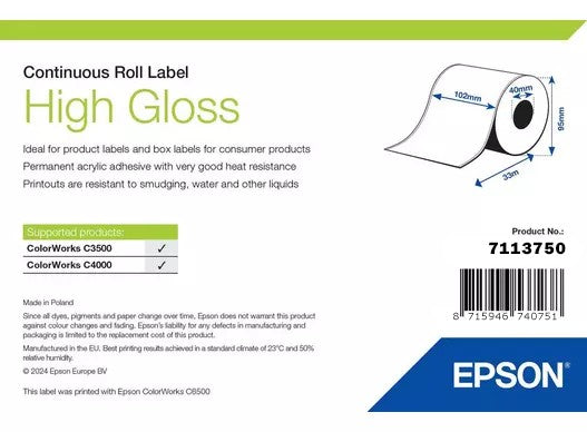 Epson High Gloss Label Imprimante d'étiquette adhésive