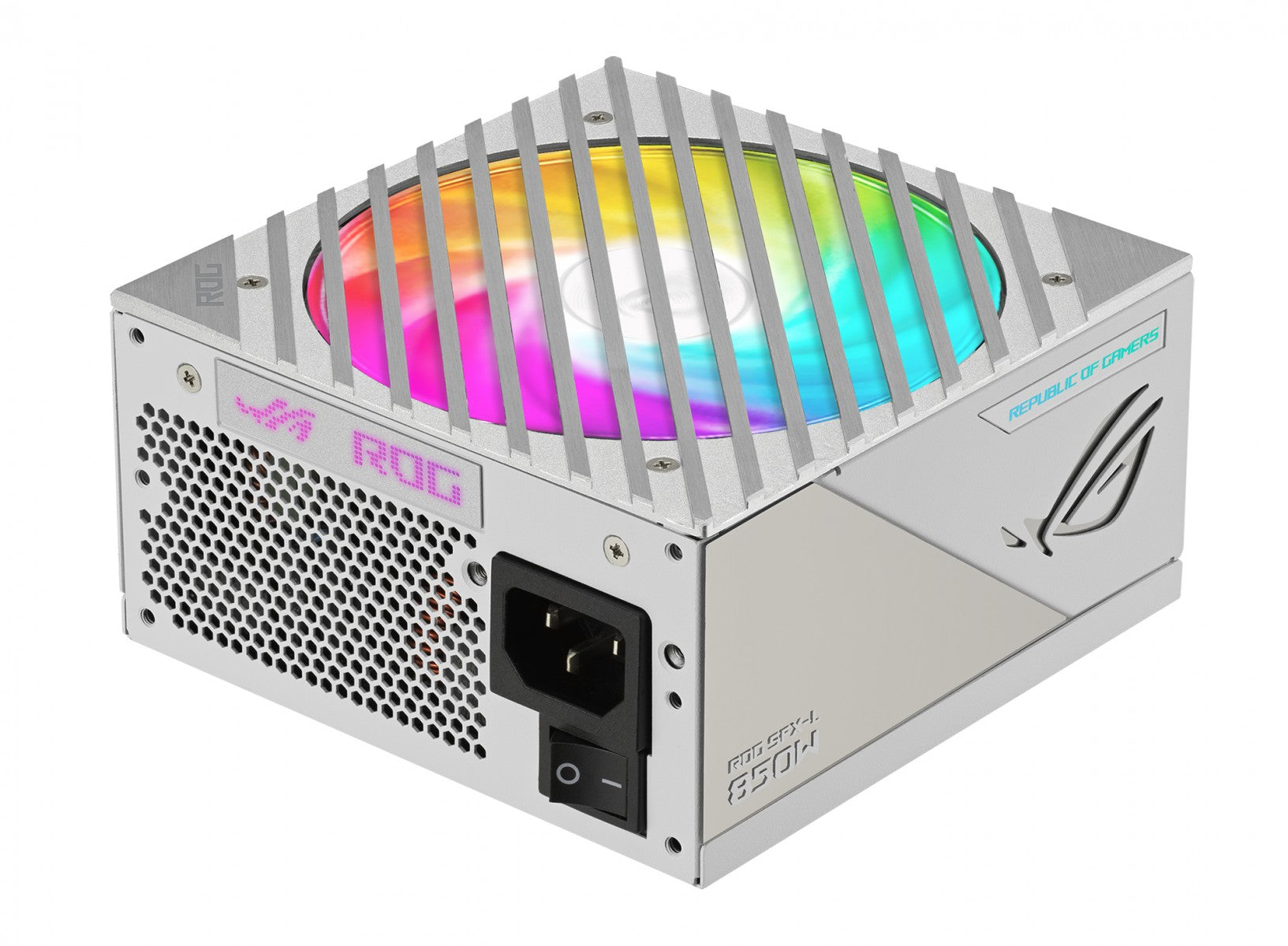 ASUS ROG Loki SFX-L 850W Platinum White Edition Fully Modular Power Supply 120mm PWM ARGB Fan Aura Sync