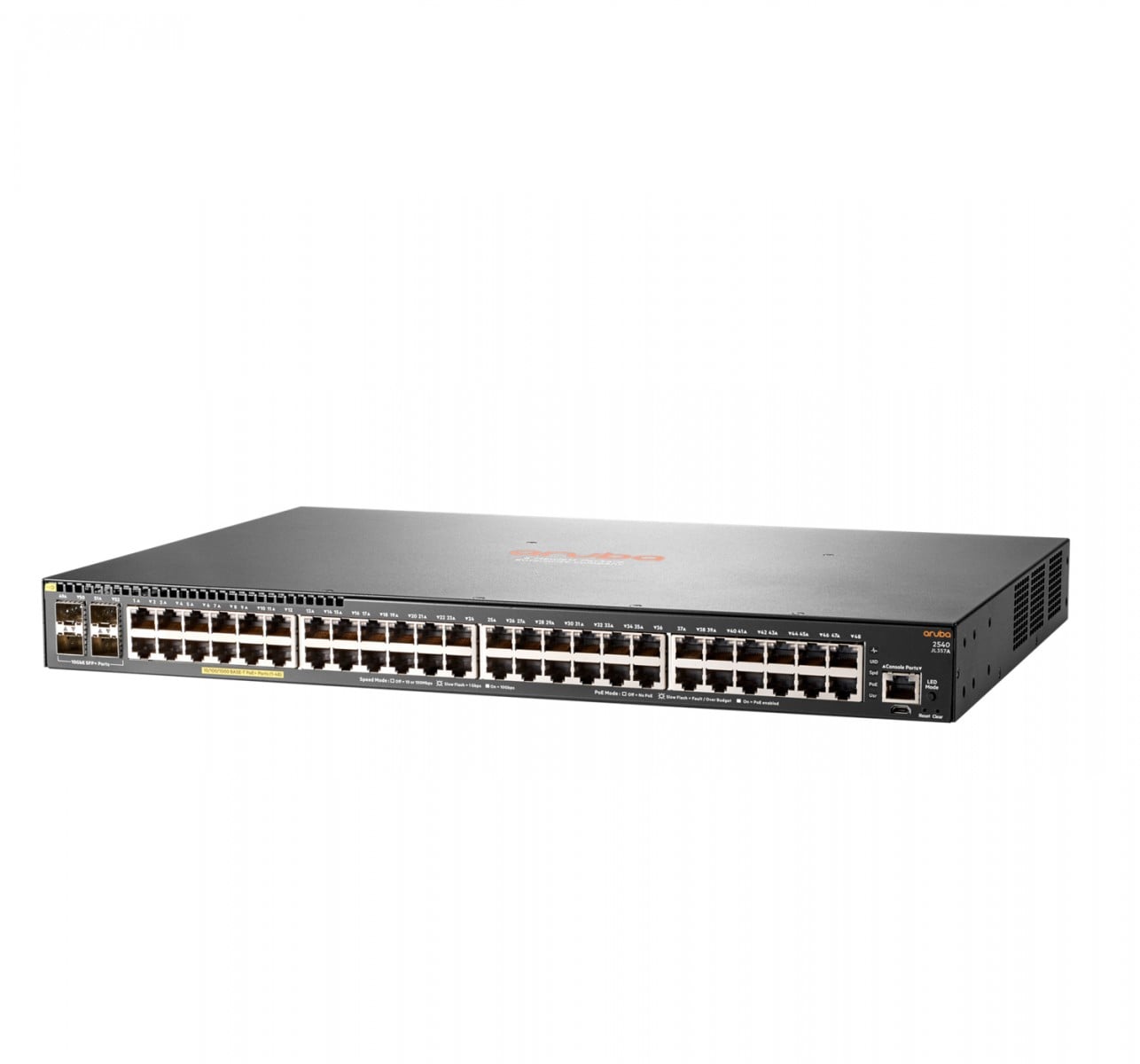 Hewlett Packard Enterprise Aruba 2540 48G PoE+ 4SFP+ Géré L2 Gigabit Ethernet (10/100/1000) Connexion Ethernet, supportant l'alimentation via ce port (PoE) 1U G