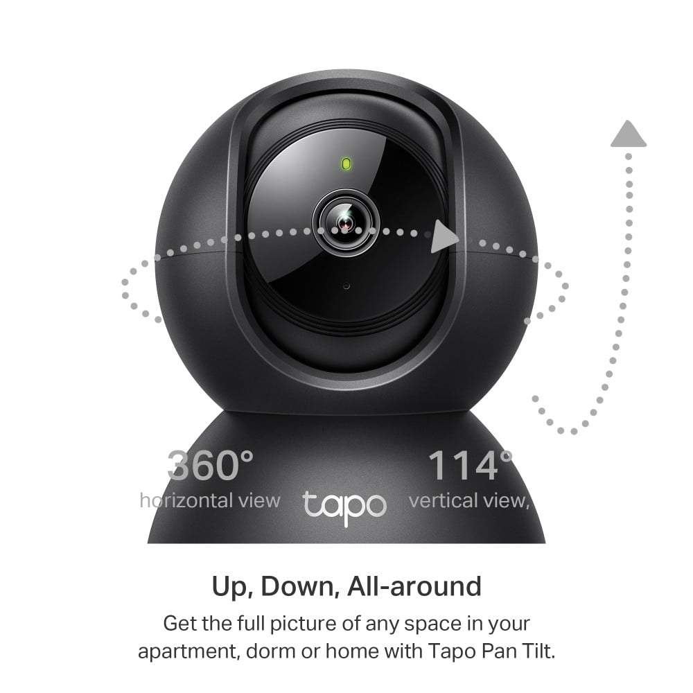 TP-LINK TAPO C211 Pan/Tilt Home Security Wi-Fi Camera 360/114deg 2K 3MP black