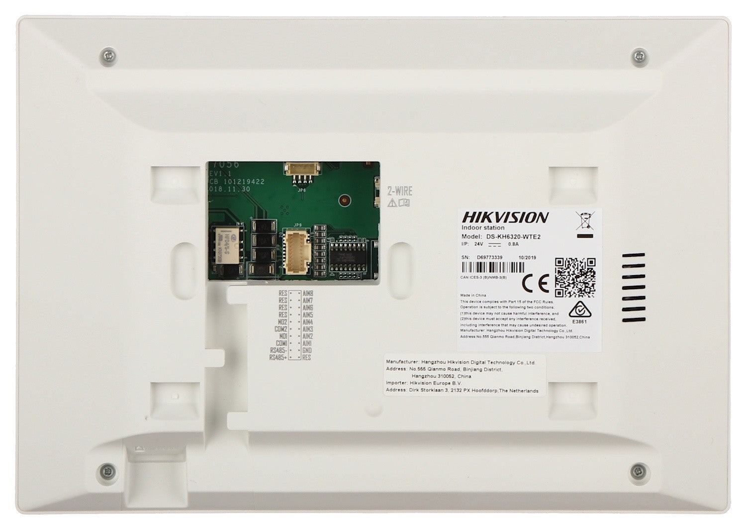 Hikvision DS-KH6320-WTE2-W Stations intérieures a deux fils