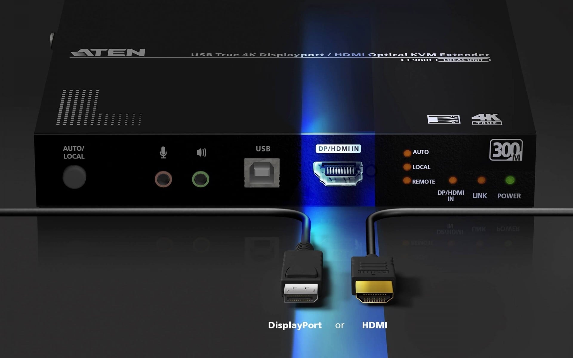 Aten CE980-AT-G HDMI/DP/USB Optique KVM Prolongateur (True 4K@300m)