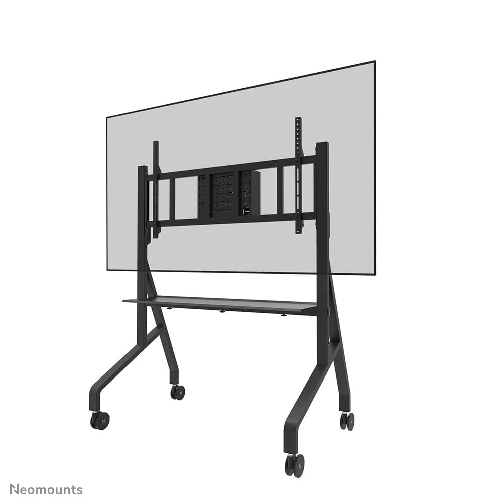 NEOMOUNTS FL50-575BL1 Support au sol mobile pour écran 65-110p - étagère multimédia incluse - installation rapide - TÌV