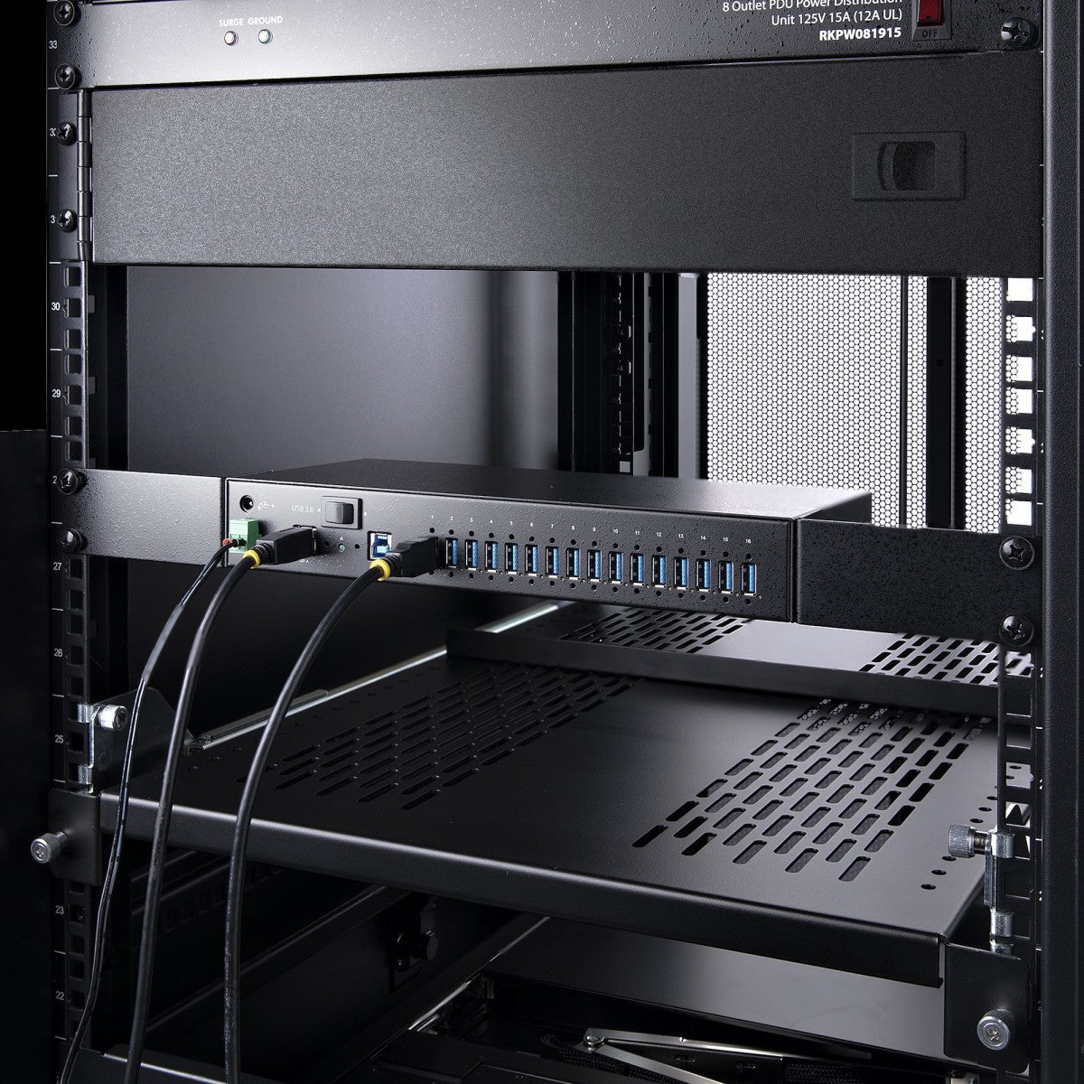 16-Port Industrial USB 3.0 Hub/Switch