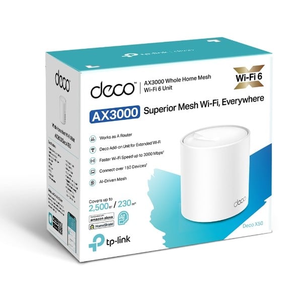 Deco X50 1-pack AX3000 Mesh Wi-Fi 6