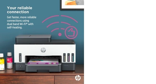 HP Smart Tank 7605 All-in-One MFP colour inkjet refillable A4 13ppm Copy 15ppm Print 250sheets USB Wi-Fi Bluetooth