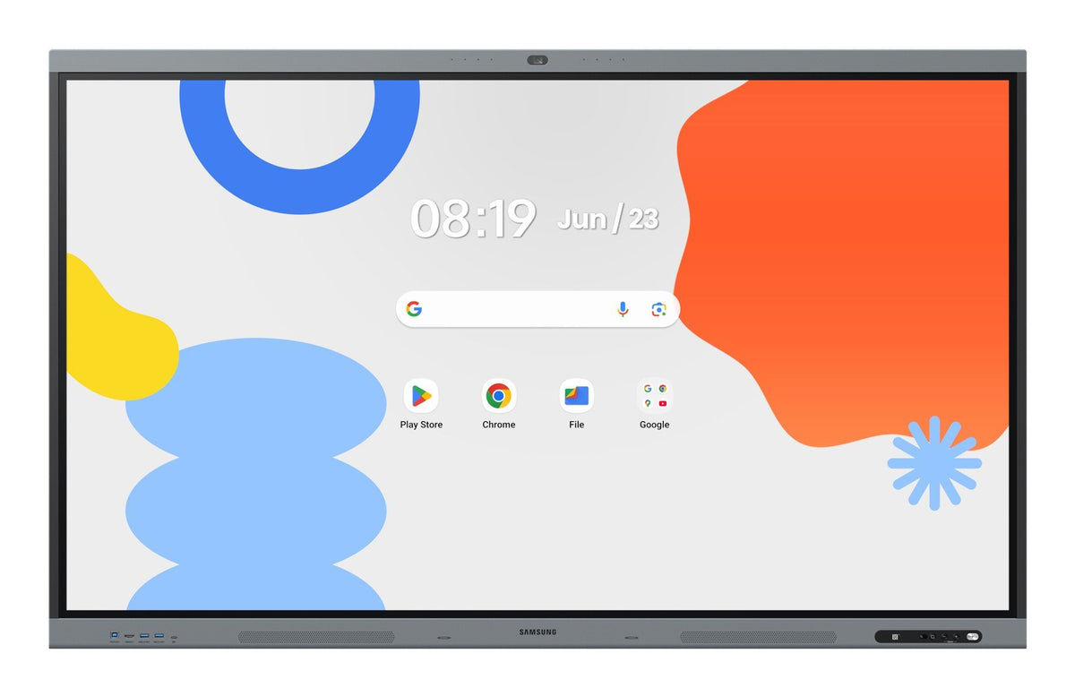 SAMSUNG WAFX-P Eboard WA65FX-P 65p Android 15 EDLA Octacore 16Go RAM 128Go storage UHD IR Touch 3xHDMI USB-C PD 65W 48Mpixel auto