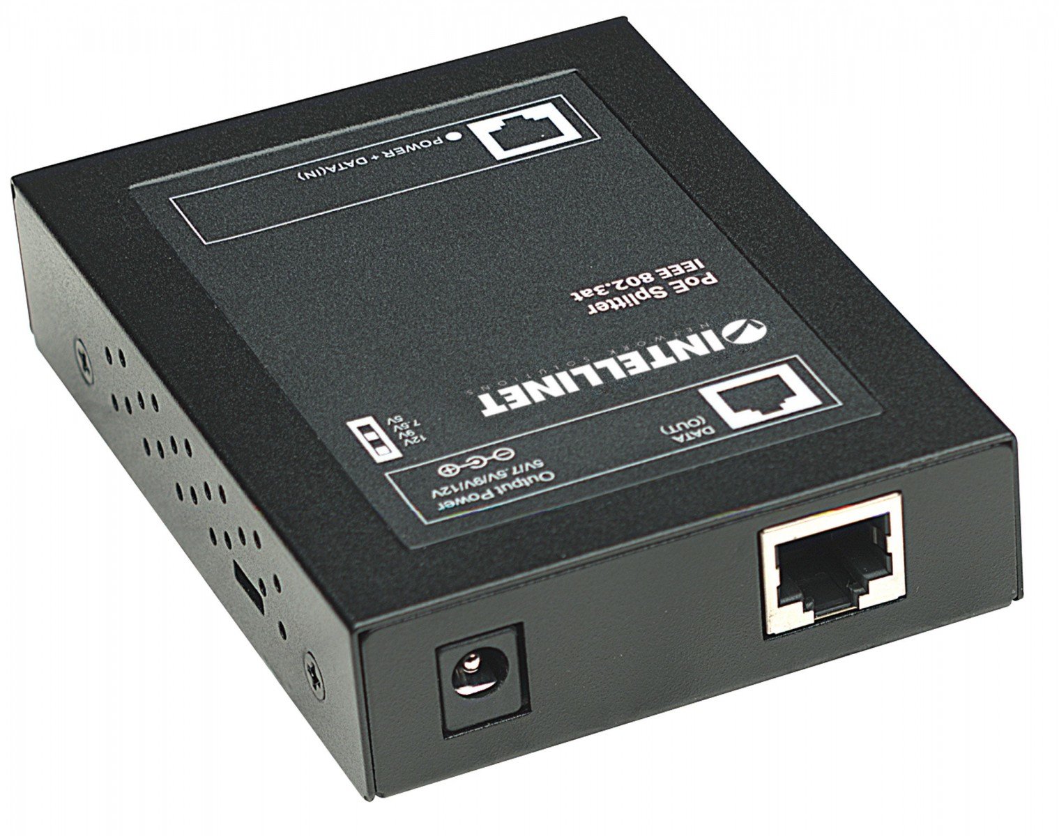 Intellinet 560443 séparateur voix-données Connexion Ethernet, supportant l'alimentation via ce port (PoE) Noir