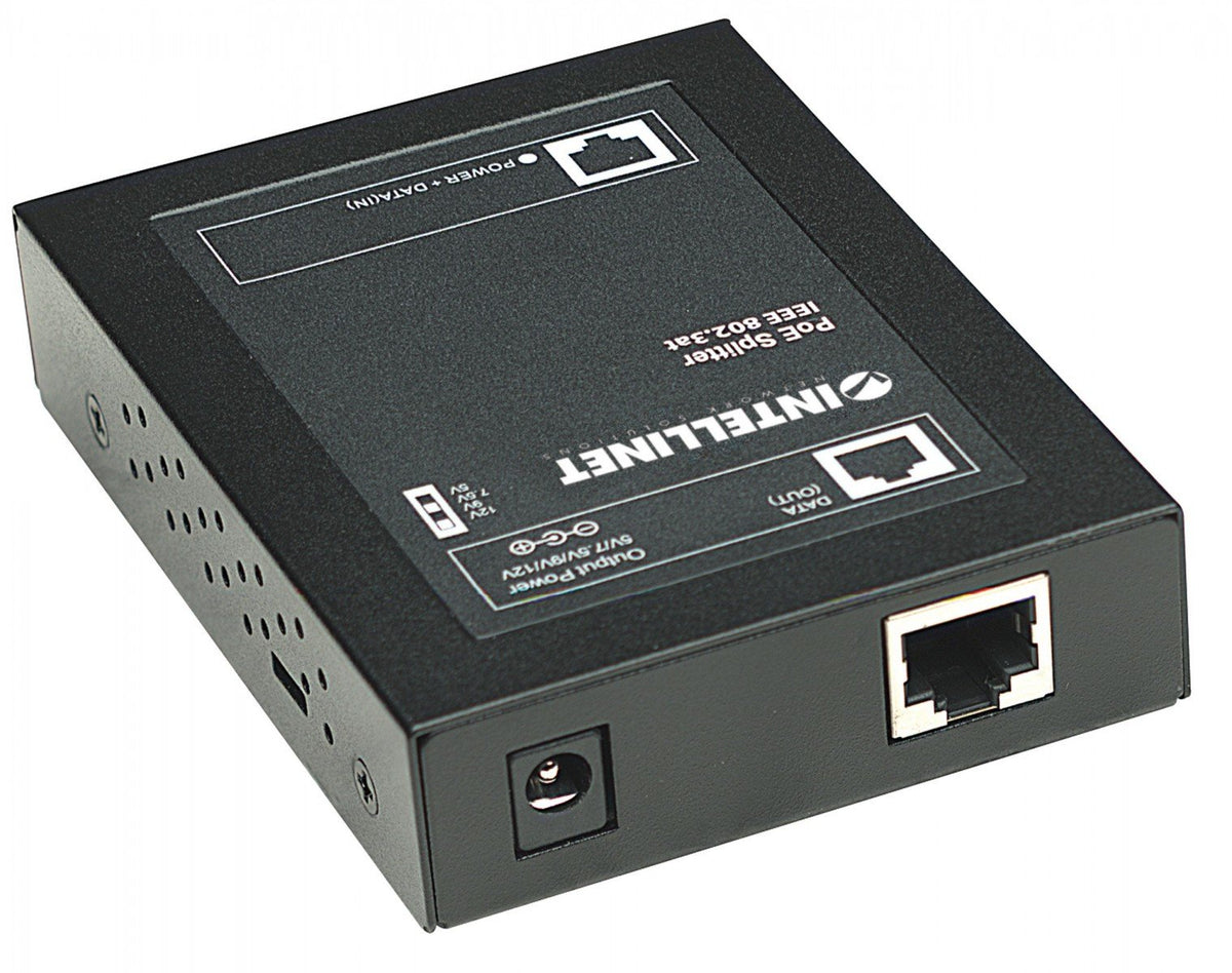 Intellinet 560443 séparateur voix-données Connexion Ethernet, supportant l'alimentation via ce port (PoE) Noir