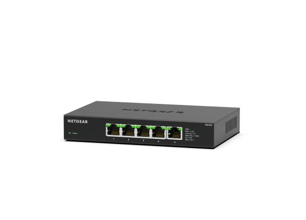 NETGEAR MS305 5-port multi-gig 2.5G Unmanaged Switch Metal Housing Fanless for Desktop and Wall Mounting
