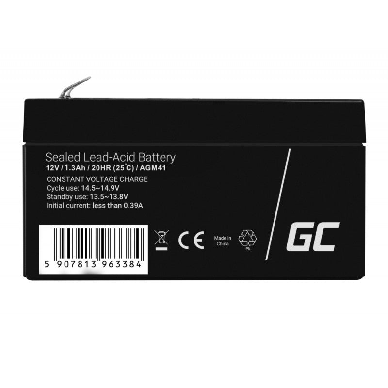 Green Cell AGM Battery 12V 1.3Ah - Battery - Mono (D)