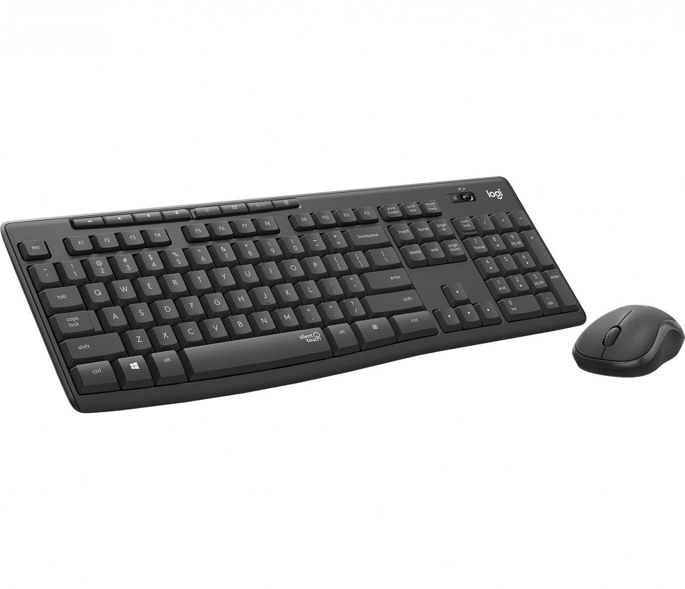 Logitech MK295 Silent clavier Souris incluse Bureau RF sans fil QWERTY US International Graphite