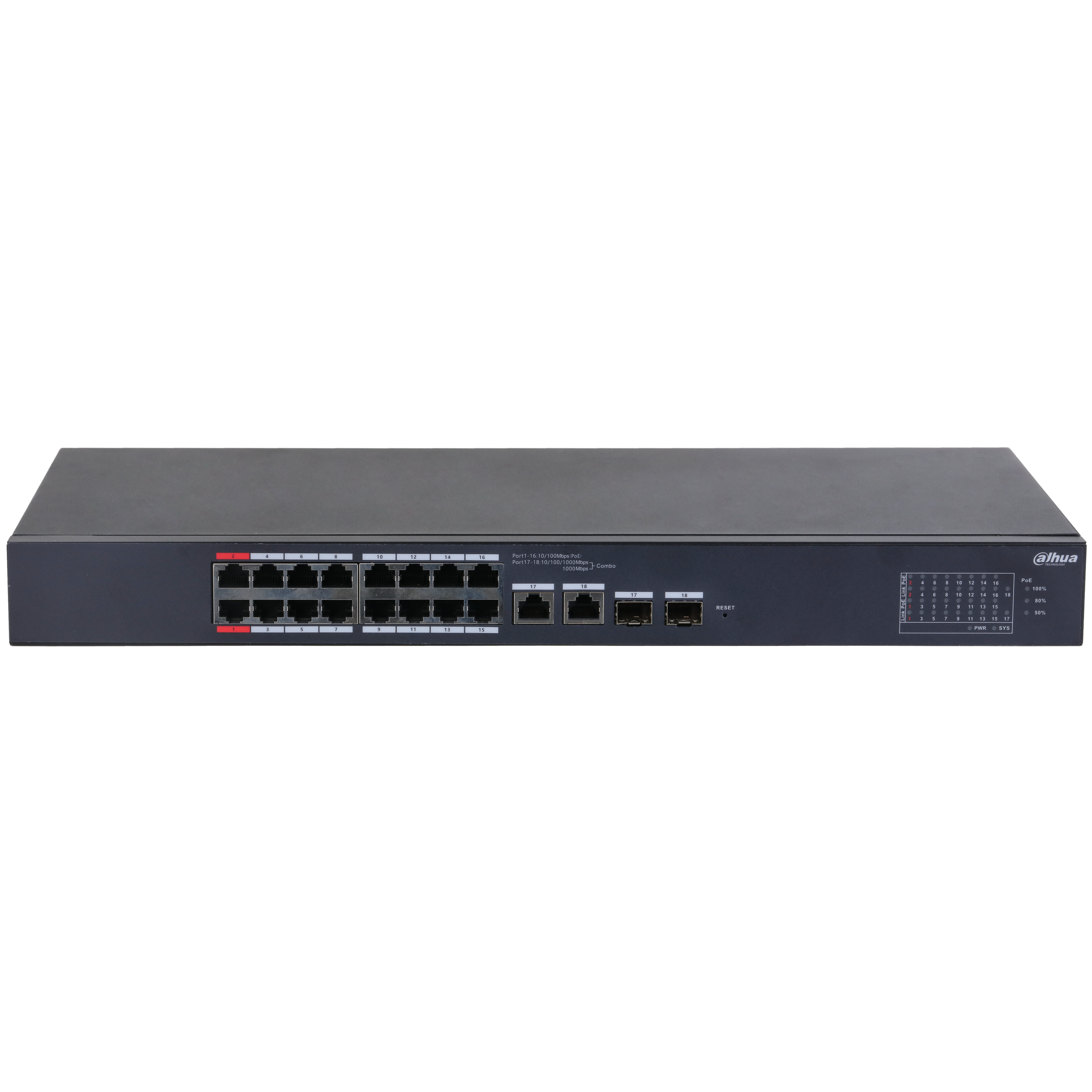 Dahua CS4218-16ET-135 Commutateur de bureau géré dans le cloud 18 ports avec 16 ports PoE