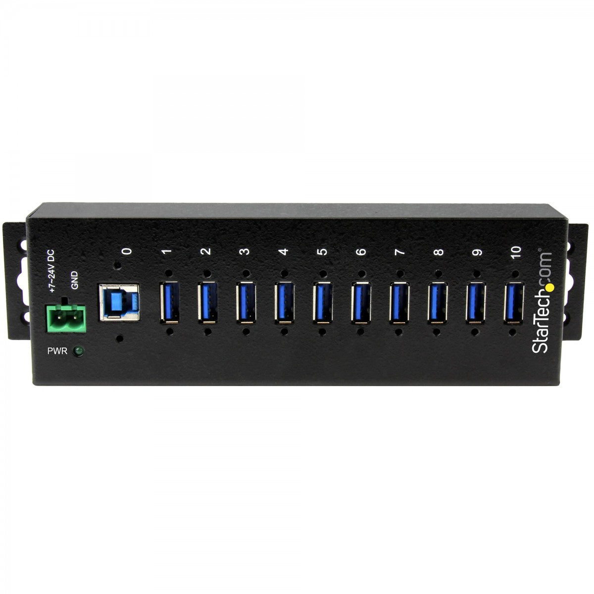10 Port Industrial USB 3.0 Hub - Metal