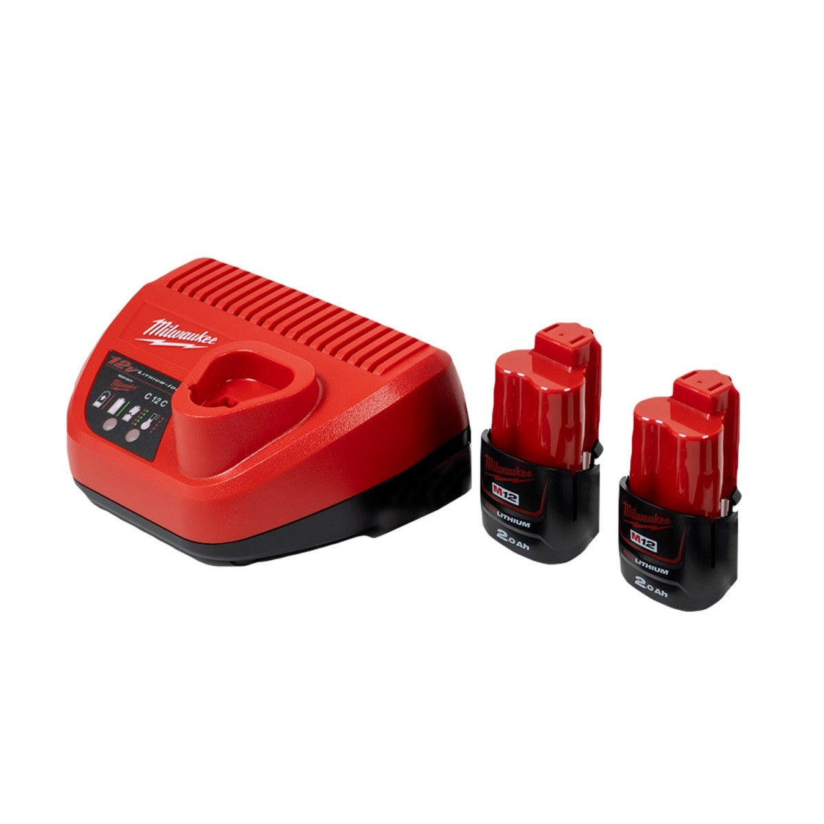 MILWAUKEE 4933479242 Coupe-tube en acier M12 Raptor PCSS-202C dans un étui avec 2 batteries et un chargeur